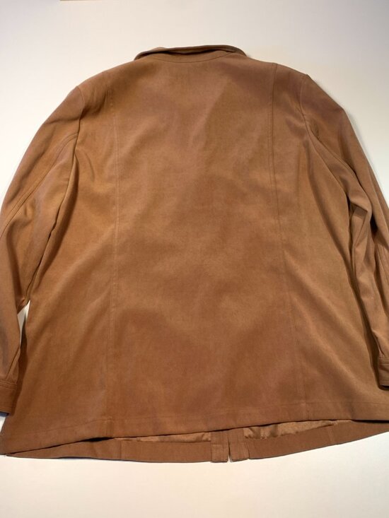 Vintage ALIA Faux Suede Jacket Blazer Women’s Size 18 Brown Western Style Button - Picture 10 of 10